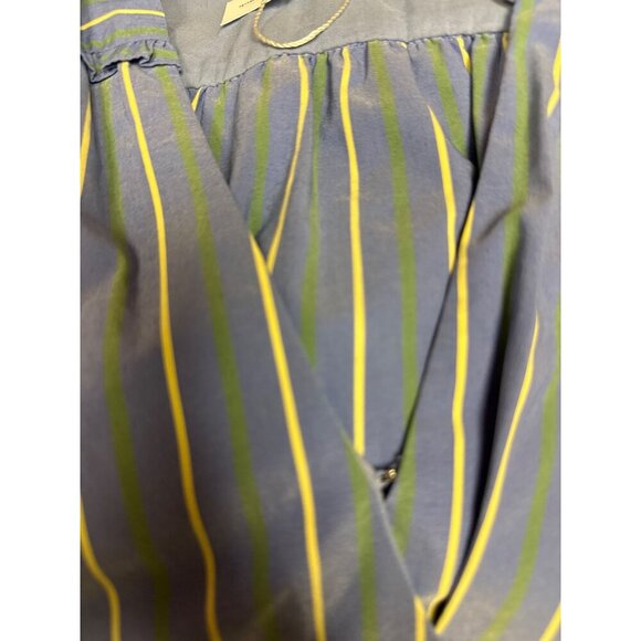 Veronica Beard Teagan Women's Dress Stripe Ruched  Midi Blue Viscose Size 2 NEW - Picture 13 of 13